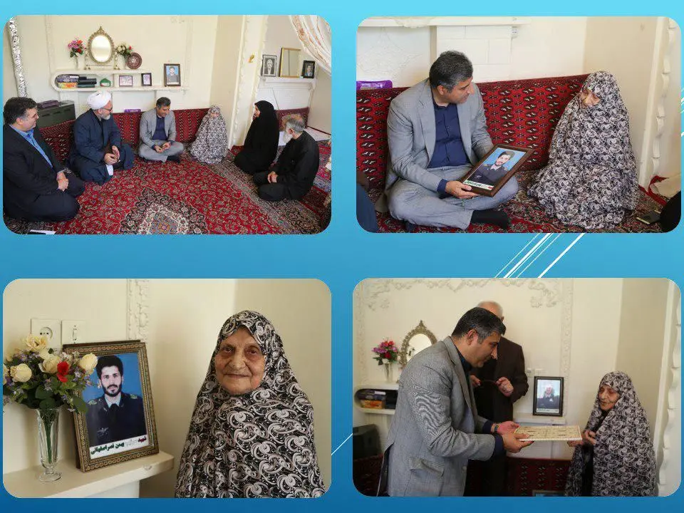 تجلیل شهردار منطقه15 ازمادر شهید نصرآبادی اصفهانی