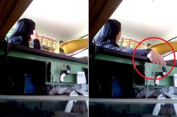 اقدام مغازهدار برای گرفتن دزد + عکس