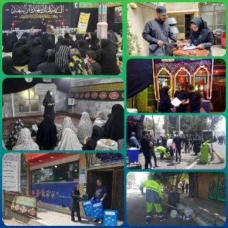 خدمت رسانی 800 نیروی خدمات شهری به عزاداران حسینی