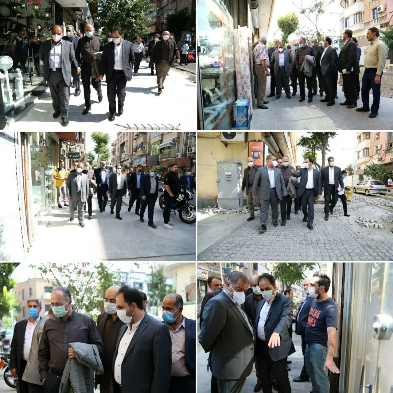  بازدید از روند اجرایی پروژه توسعه پیاده راه ها در خیابان لاله‌زار شمالی

