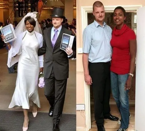 زن و شوهری با قد بسیار عجیب و باورنکردنی+عکس