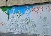 نقاشی دیواری شهید احمد سوداگر در بزرگراه جناح بازسازی شد

