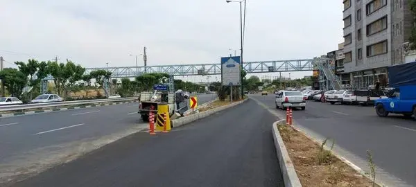 دسترسی محلی از تند رو بزرگراه شهید کاظمی تا قبل از پل شکوفه احداث شد