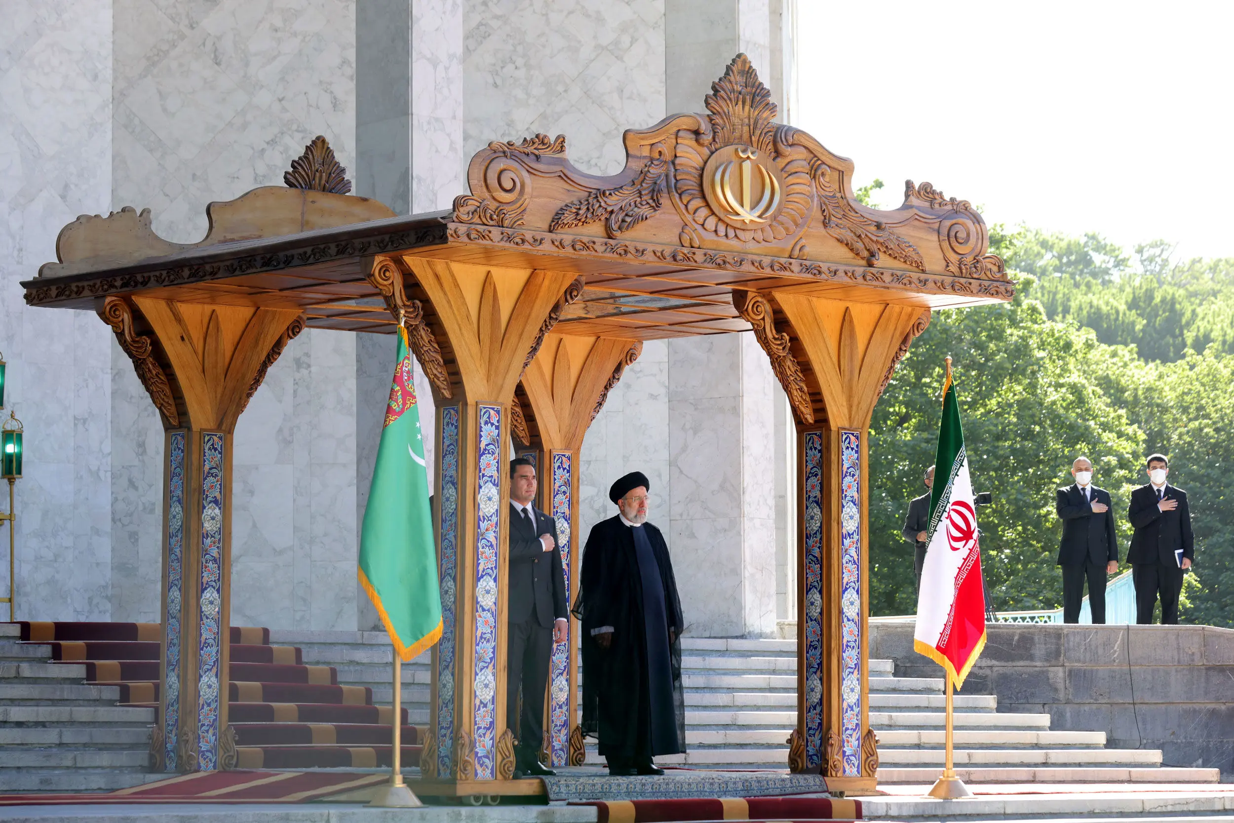 استقبال رسمی رئیسی از رئیس جمهور ترکمنستان