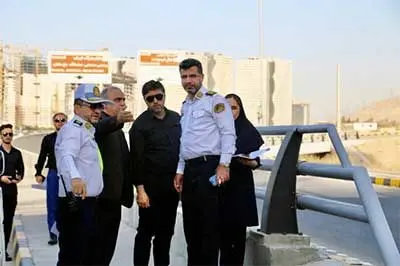 بازدید میدانی مدیران شهری و پلیس راهور از سطح معابر منطقه۲۲