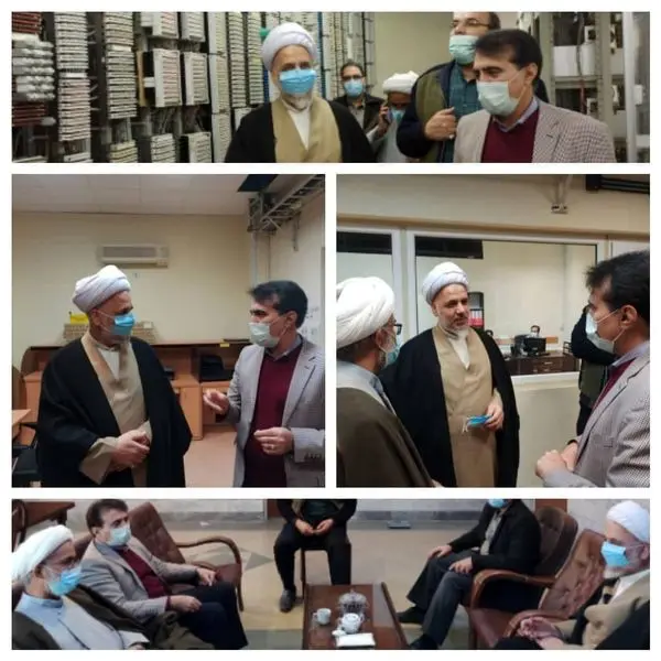 بازدید امام جمعه ساوه از اداره مخابرات شهرستان ساوه