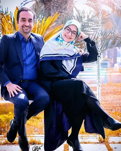 تاب سواری زن و شوهر مجری تلویزیون در پارک+عکس
