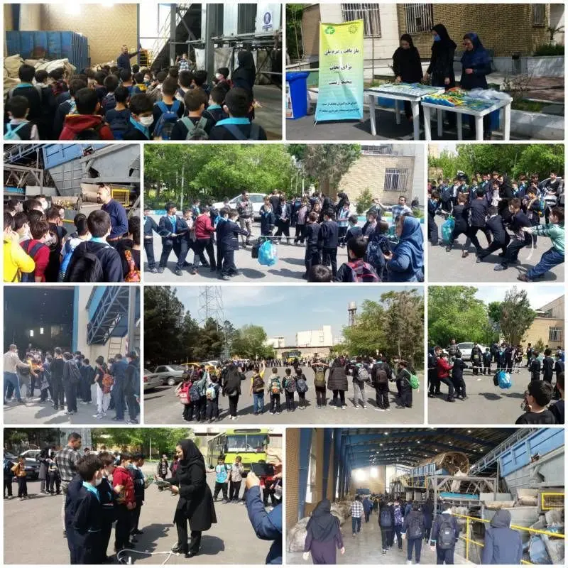 آموزش تفکیک پسماند به دانش آموزان منطقه۲۲
