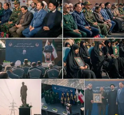  تندیس شهید حاج قاسم سلیمانی در شرق تهران رونمایی شد