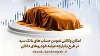 امکان وکالتی نمودن حسابهای بانک سپه در طرح یکپارچه عرضه خودروهای داخلی

