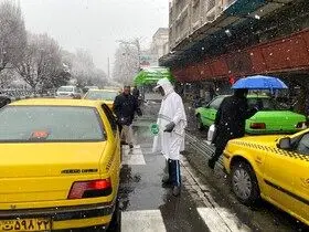 بارش برف و باران در نقاط مختلف