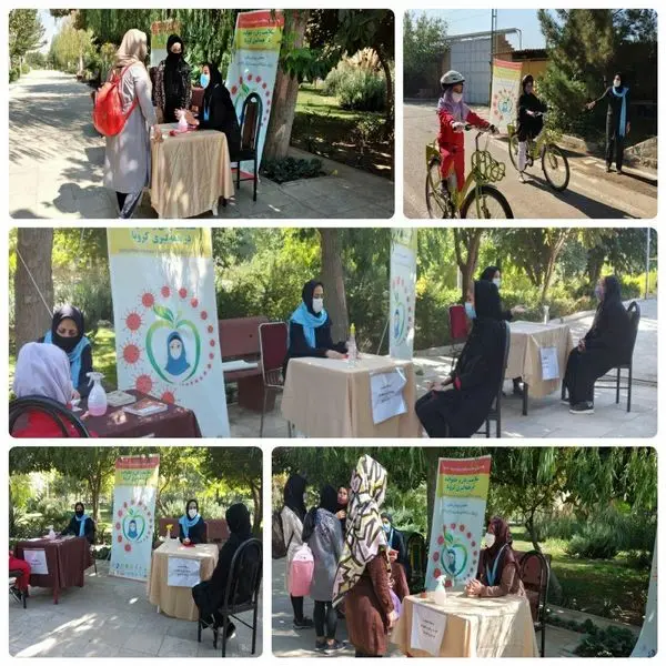  آموزش زنان منطقه 15 در مقابله با شیوع کرونا در بین اعضای خانواده