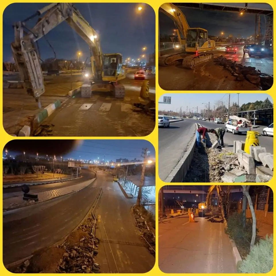 اصلاح هندسی تقاطع شهید رجایی و بزرگراه آزادگان
