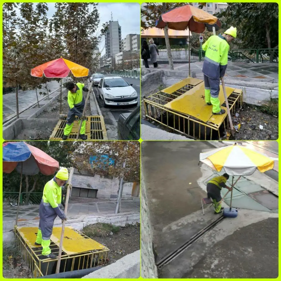 آماده باش عوامل خدمات شهری منطقه۶ برای جلوگیری از آبگرفتگی معابر

