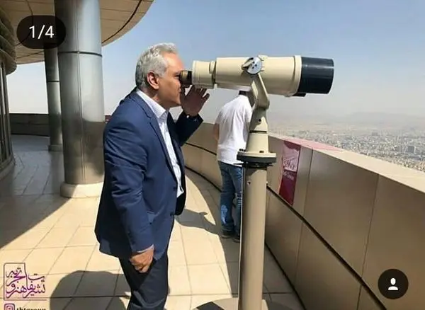 مهران مدیری بر فراز برج میلاد + عکس