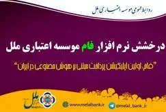 درخشش نرم افزار فام موسسه اعتباری ملل