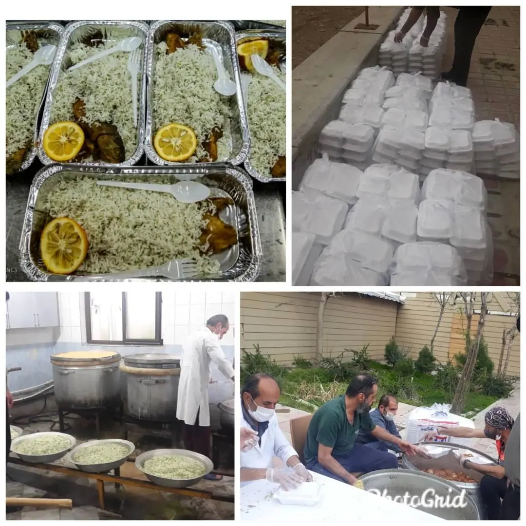 تدارک ۲۲۰۰پرس سبزی پلو با ماهی برای مددجویان مناطق شهری