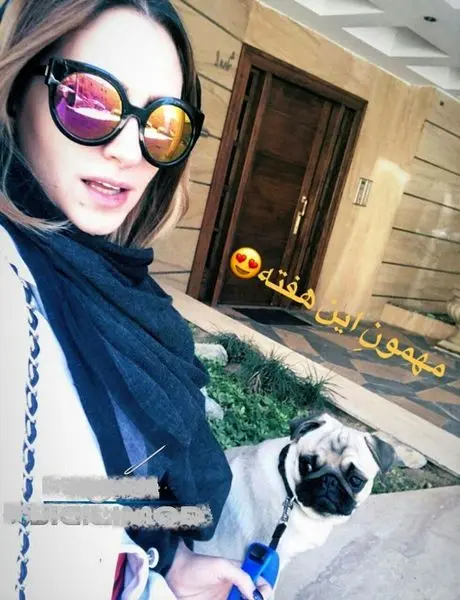 مهمان عجیب و غریب بازیگر زن مشهور+عکس
