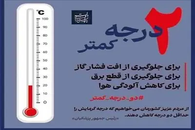 شرکت نفت مناطق مرکزی ایران به پویش «دو درجه کمتر» پیوست