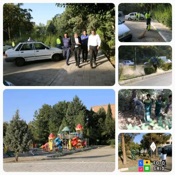  بازپیرایی فضای سبز محله دهکده المپیک 