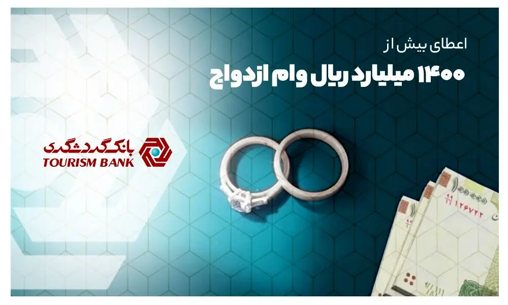 بانک گردشگری بیش از 1400 میلیارد ریال وام ازدواج پرداخت کرد


