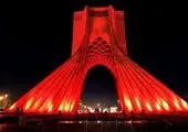 برج آزادی نارنجی شد

