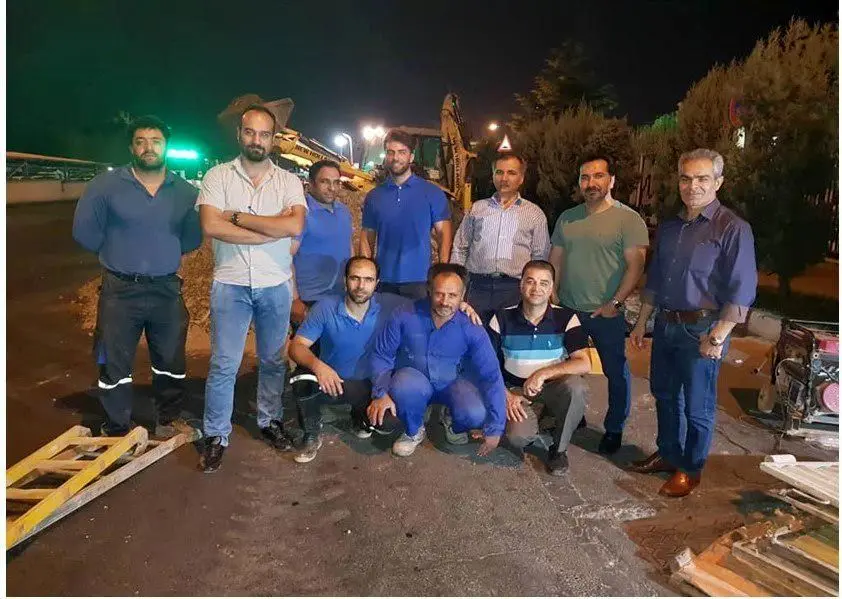 نصب کنتور مغناطیسی 200 میلی‌متری در فرودگاه مهرآباد