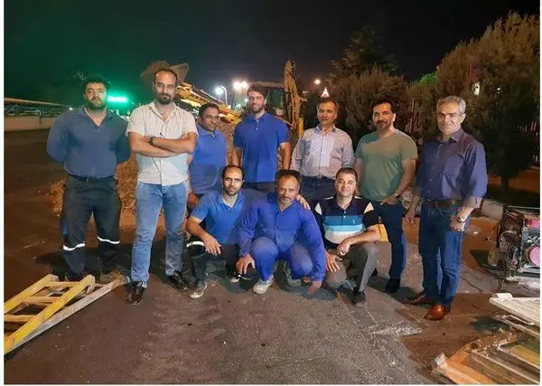 نصب کنتور مغناطیسی 200 میلیمتری در فرودگاه مهرآباد