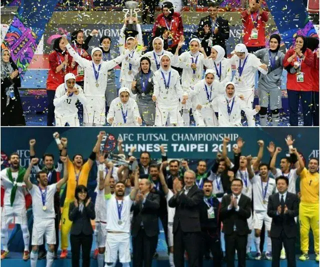 تیم های ملی فوتسال مردان و زنان ایران رتبه چهارم و ششم جهان شدند
