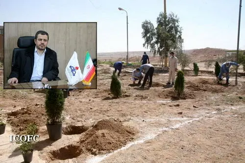 توسعه فضای سبز منطقه عملیاتی سراجه قم همزمان با هفته منابع طبیعی
