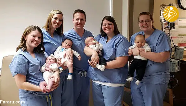 زایمان همزمان ۷ پرستار یک بیمارستان! + عکس