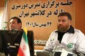 برگزاری مانور زلزله در ستاد مدیریت بحران منطقه22