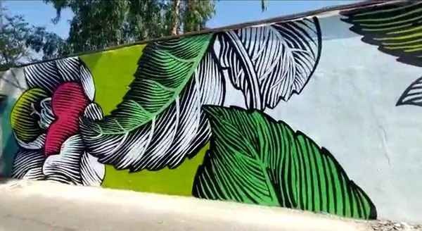 جان بخشی به دیواره شهری با نقشینههای رنگ و نگار