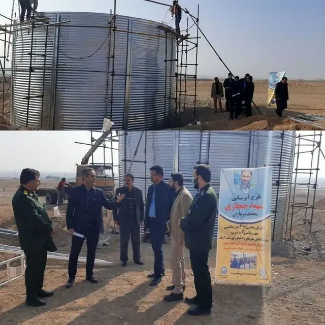بازدید جانشین فرمانده سپاه شهرستان ساوه از پروژه های آبرسانی

