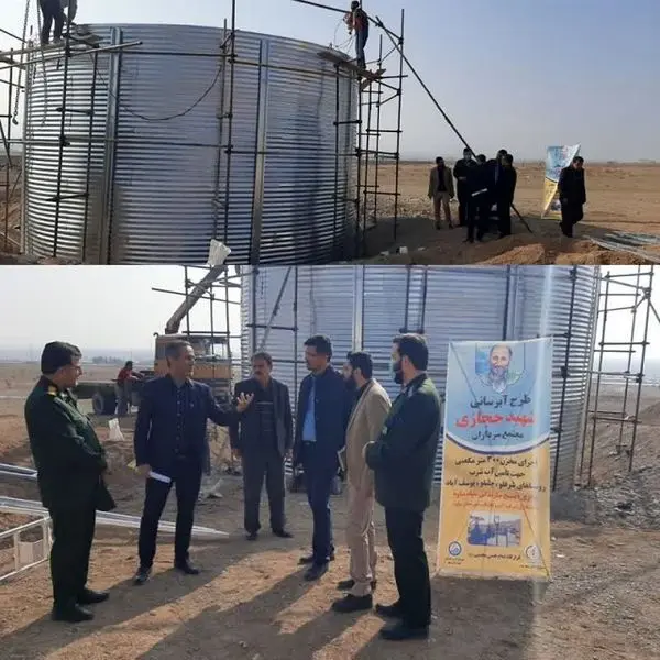 بازدید جانشین فرمانده سپاه شهرستان ساوه از پروژه های آبرسانی

