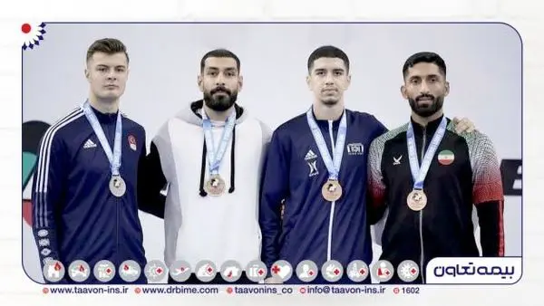 سکو قهرمانی کومیته وزن ۸۴+ آقایان نصیب کاراته کای بیمه تعاون شد
