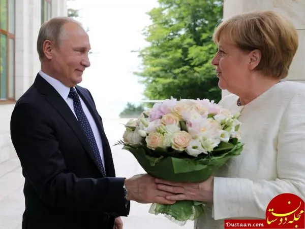 پشت پرده گل پرحاشیه ای که پوتین به مرکل داد! +عکس