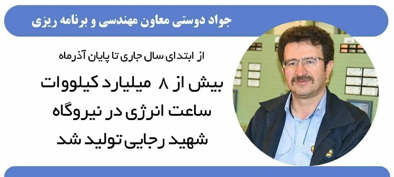 بیش از8 میلیاردکیلووات ساعت انرژی درنیروگاه شهیدرجایی تولید شد

