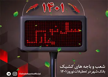 اعلام فهرست شعب و باجه های فعال بانک شهر در ایام پایانی سال و تعطیلات نوروز 1401

