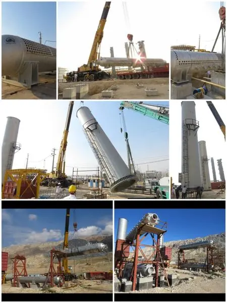 آغاز نصب تجهیزات بویلرهای پتروشیمی آپادانا خلیج فارس