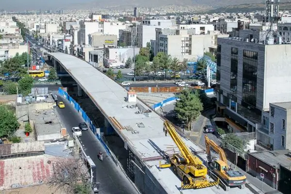 پیشرفت 90 درصدی عملیات اجرایی پل تقاطع غیرهمسطح بزرگراه شهید باقری با خیابان فرجام