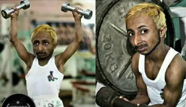 کوتاهترین وزنه بردار و بدنساز جهان+عکس