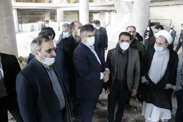 بازدید میدانی،استاندار مرکزی، شهردار و رئیس شورای اسلامی شهر اراک از پروژه کتابخانه مرکزی شهر