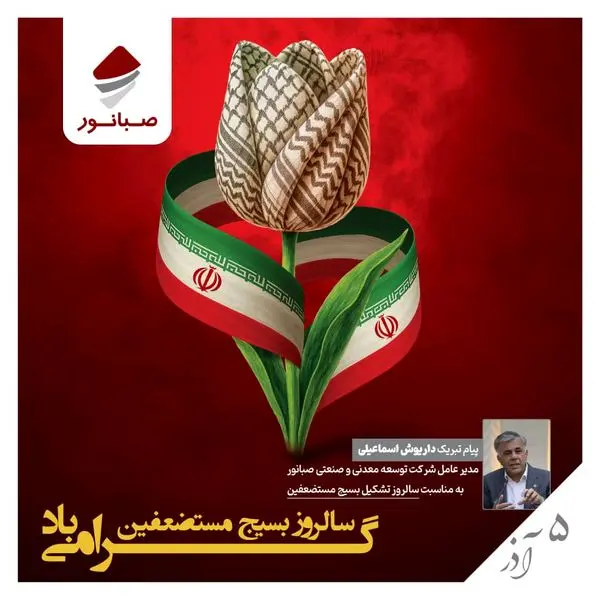 پیام مدیرعامل شرکت توسعه معدنی و صنعتی صبانوربه مناسبت سالروز تشکیل بسیج مستضعفین