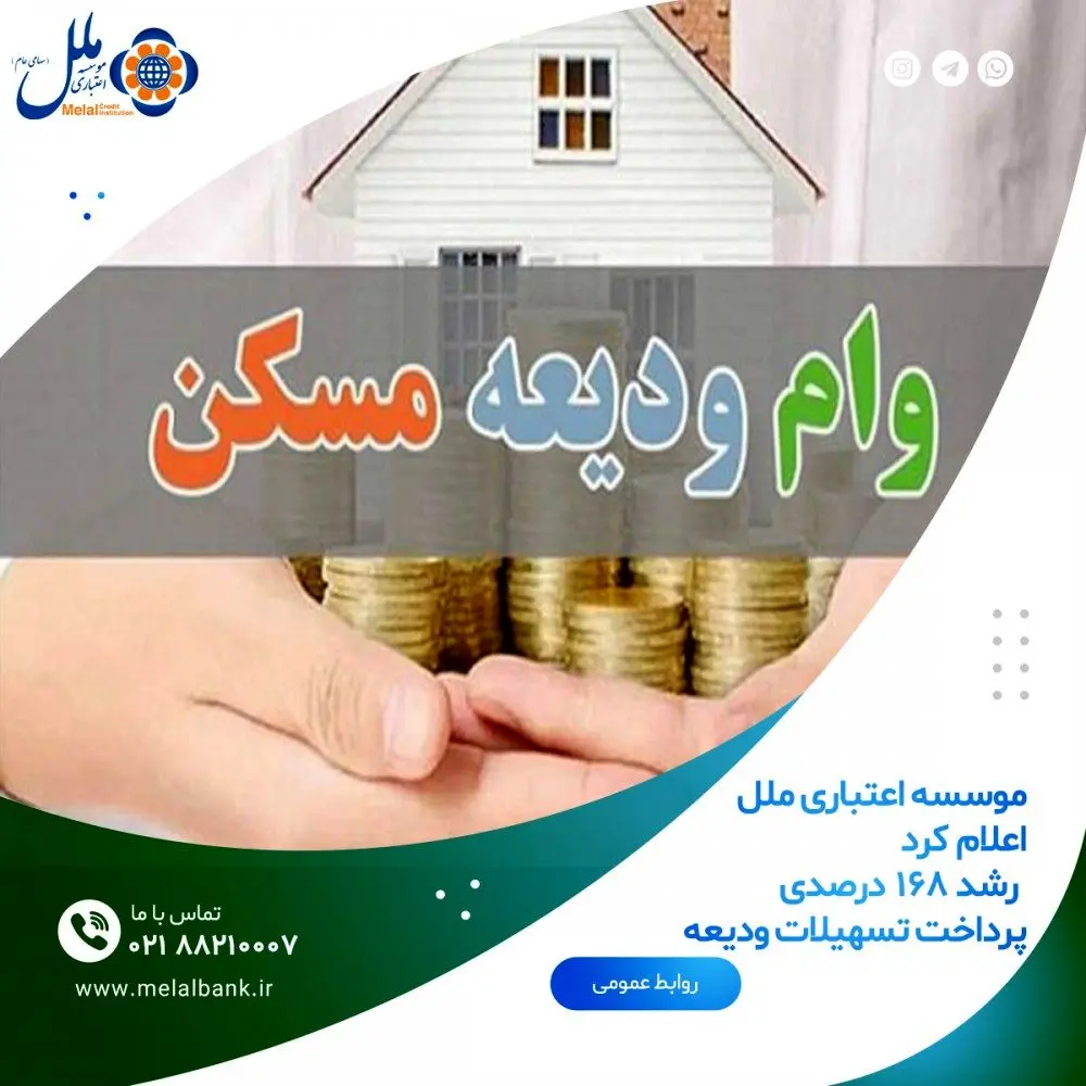  رشد ۱۶۸ درصدی پرداخت تسهیلات ودیعه مسکن

