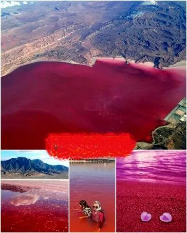 چشمه ای با آب قرمز در ایران+عکس