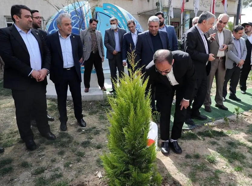 کاشت نهال توسط سرپرست بانک ملی ایران به مناسبت روز درختکاری