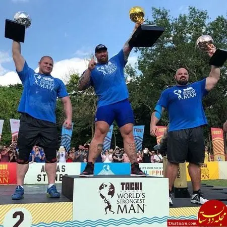 بازیگر غول پیکر ، قوی‌ ترین مرد جهان شد! +عکس