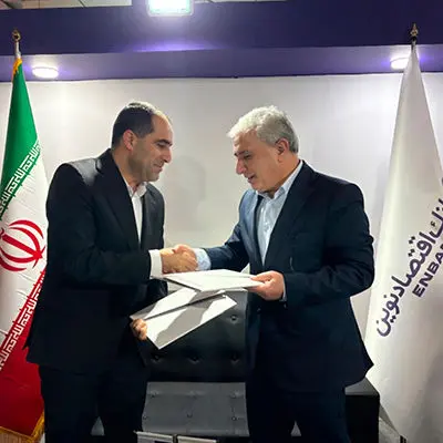 کیش اکسپو؛ امضای تفاهم‌نامه همکاری بانک اقتصادنوین و گروه صنعتی ماموت