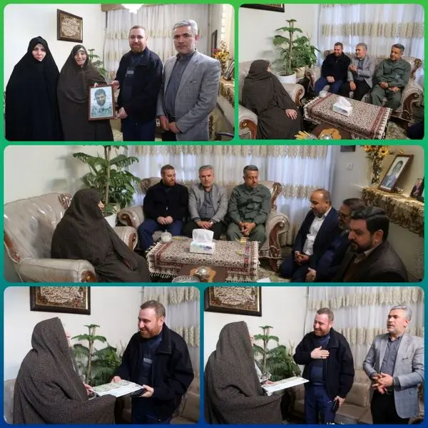 دیدار ریئس کمیته نظارت شورای شهر تهران به همراه شهردار منطقه 15 با خانواده شهید حسین اسکندرلو